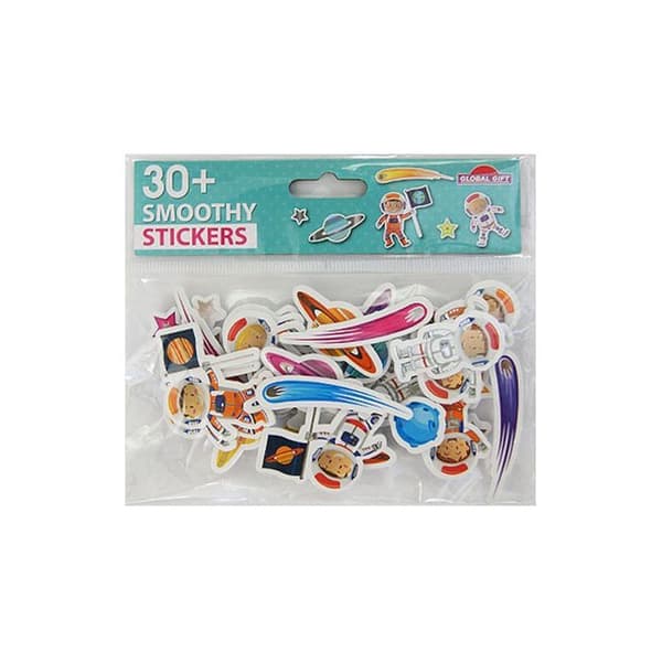 30 Stickers - EVA Foam - Cosmonaut - Förgyllning