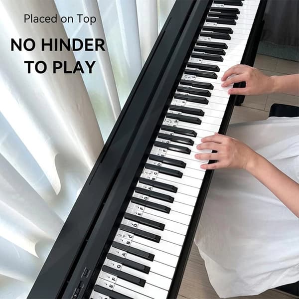 Avtakbare piano- og keyboardetiketter 88 tangenter