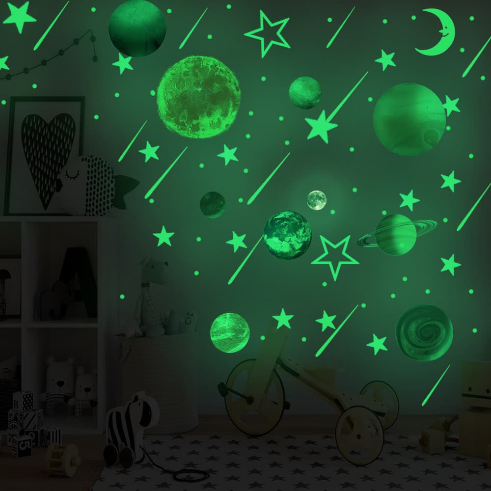 Glow in The Dark Universe Stars Stickers 158-delade