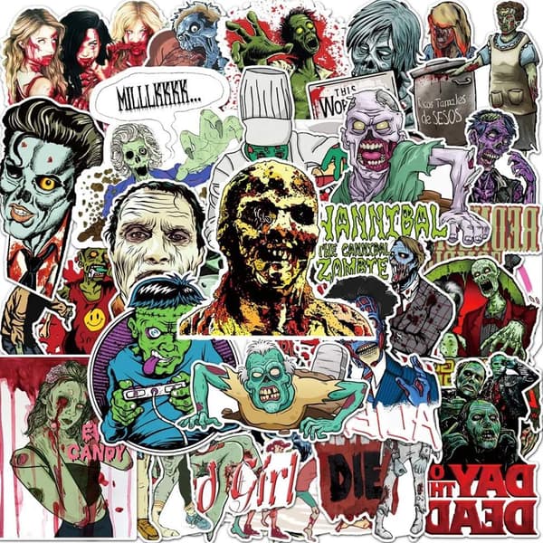 Klistermärken Zombie - 50 st