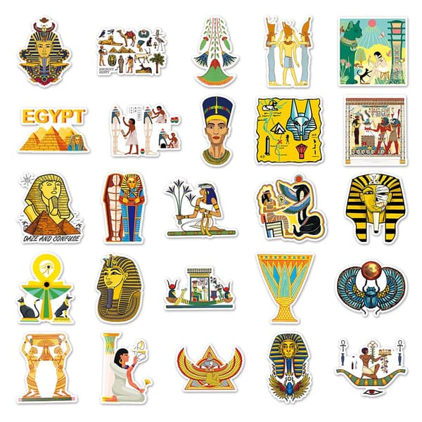 Klistermærker - Antikken Egypten - 50 stk