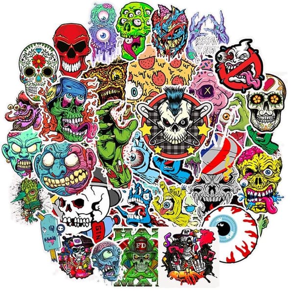 Klistermärken - Skräck - Zombies - 50 st