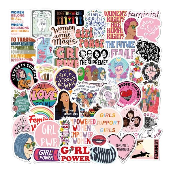 Klistermärken - Girl Power - 50 st