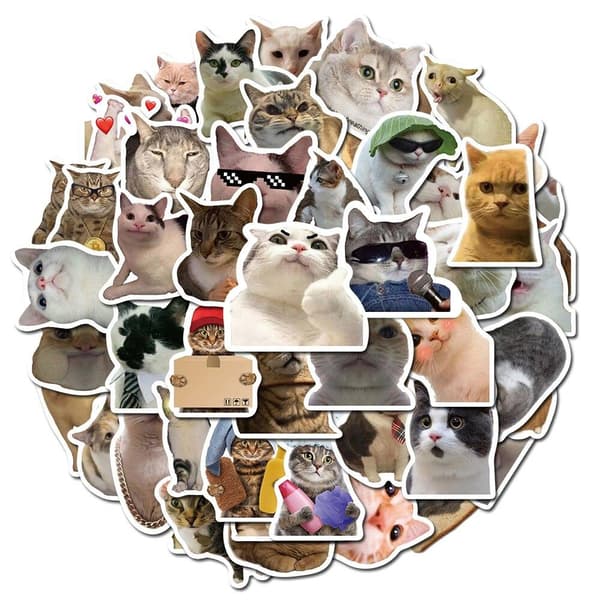 Klistermærker katte - 50 stk
