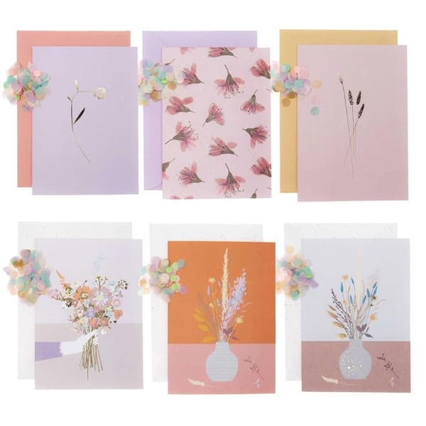 6 gör-det-själv blommiga kortsatser