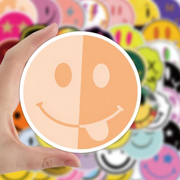 Klistermærker - Smiley - 50 stk