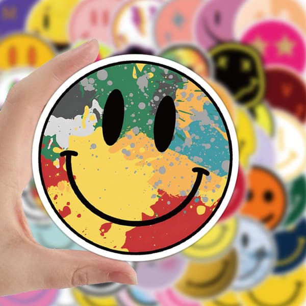 Klistermærker - Smiley - 50 stk