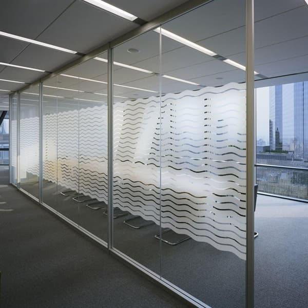 Wavy Stripes Opaque Window Film Folie Statisk Film uden lim