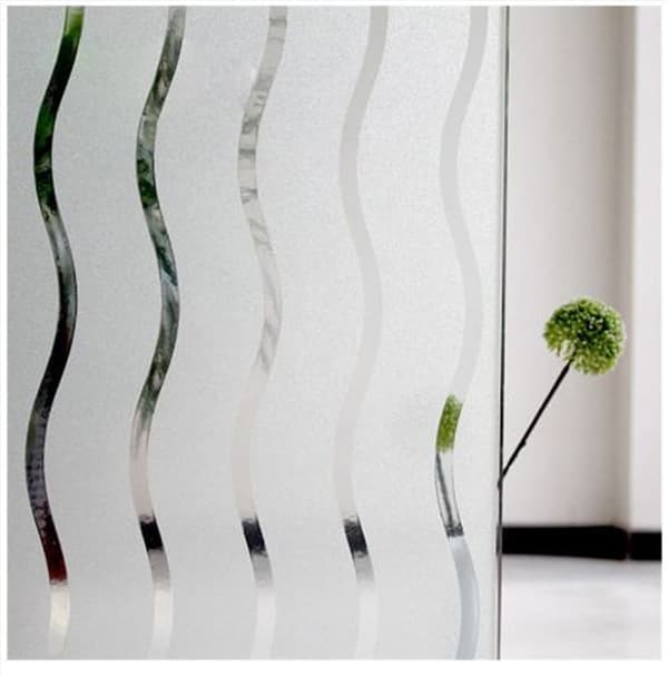 Wavy Stripes Opaque Window Film Folie Statisk Film uden lim