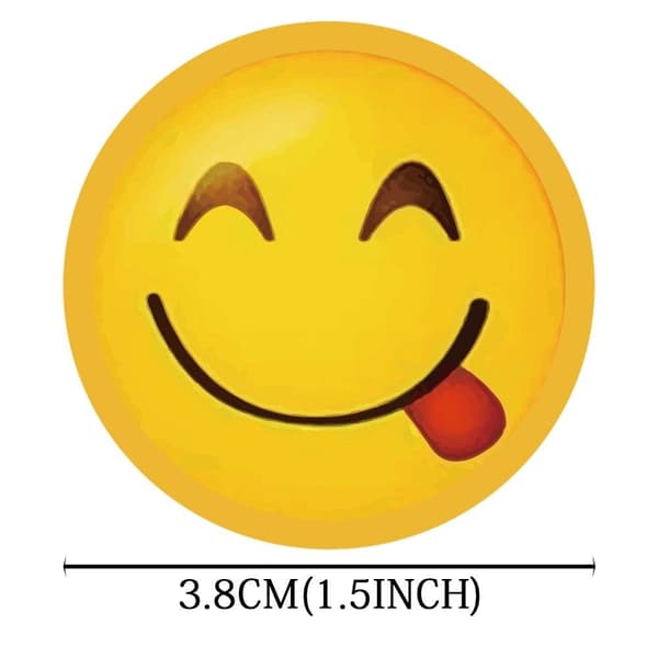 Klistermærker - smileys - 500 stk - rulle