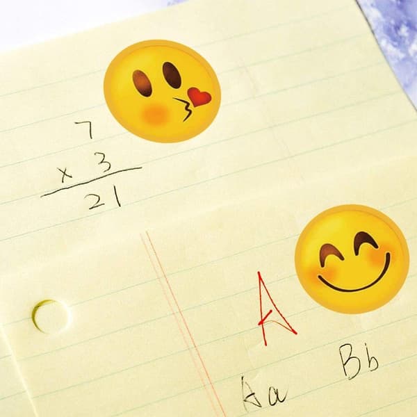 Klistermærker - smileys - 500 stk - rulle