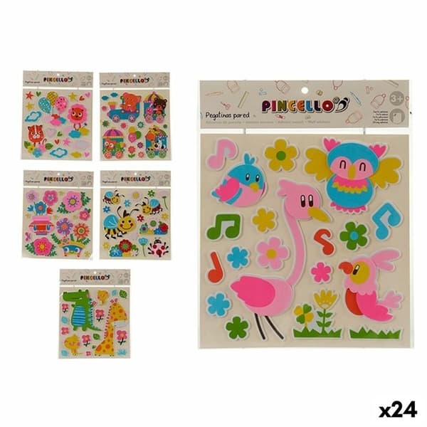 Klistermærker Pincello AR1810171 Multifarvet 32 x 1 x 38 cm (24 enheder)