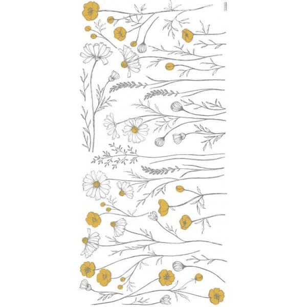 Lilipinso klistermärke Stora åkerblommor XL dekorklistermärke 64 x 130 cm