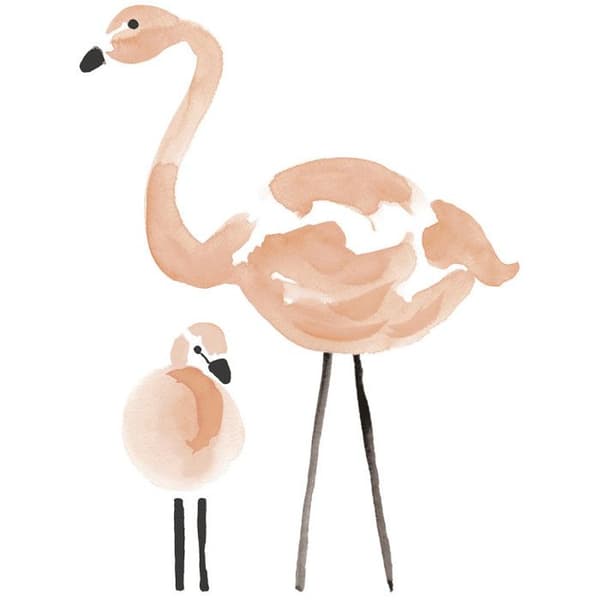 Klistermärke Lilipinso Rosa Flamingos 64 x 85 cm
