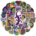 Pikkukuva 4 / 6: Tarrat - psykedeeliset kuviot - 50 kpl
