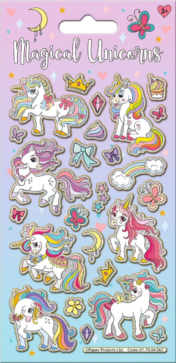 Unicorn 2 förpackningar klistermärken