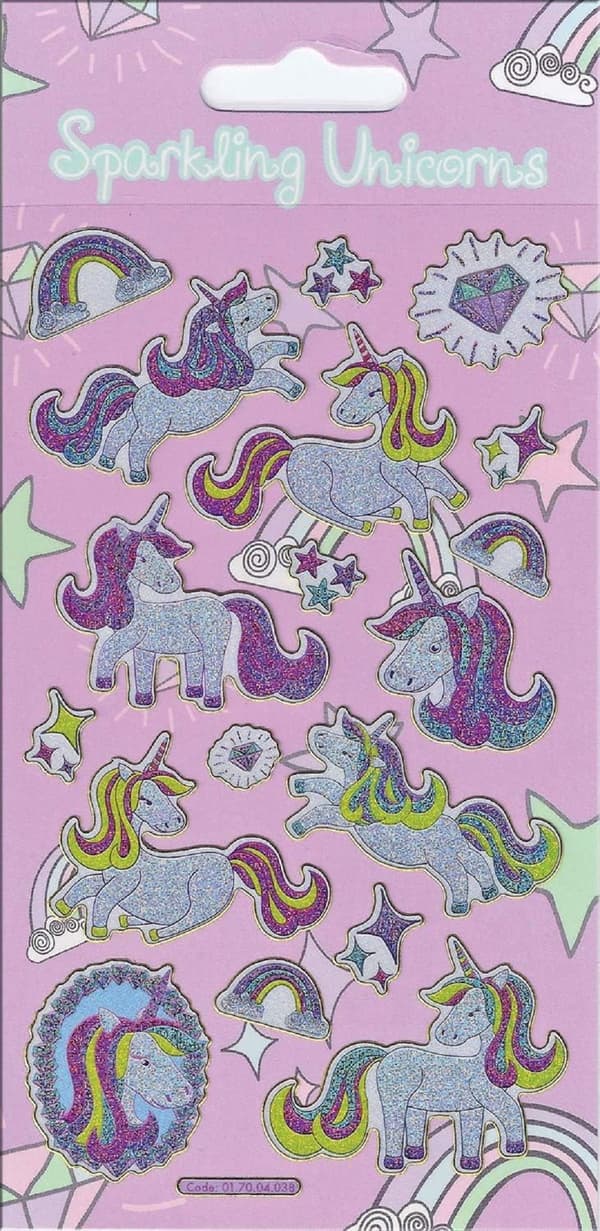 Unicorn 2 förpackningar klistermärken