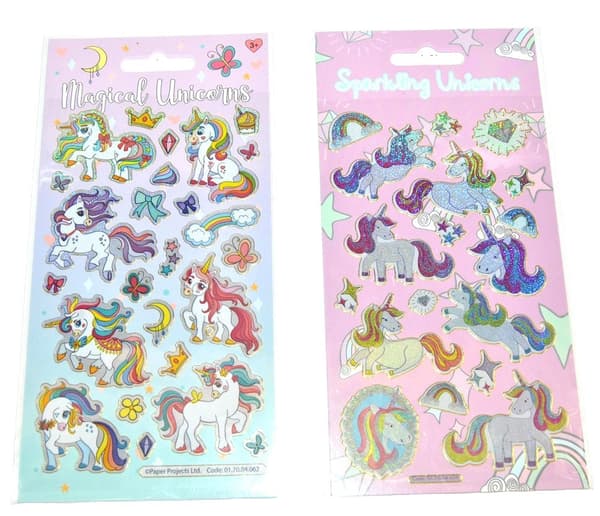 Unicorn 2 förpackningar klistermärken