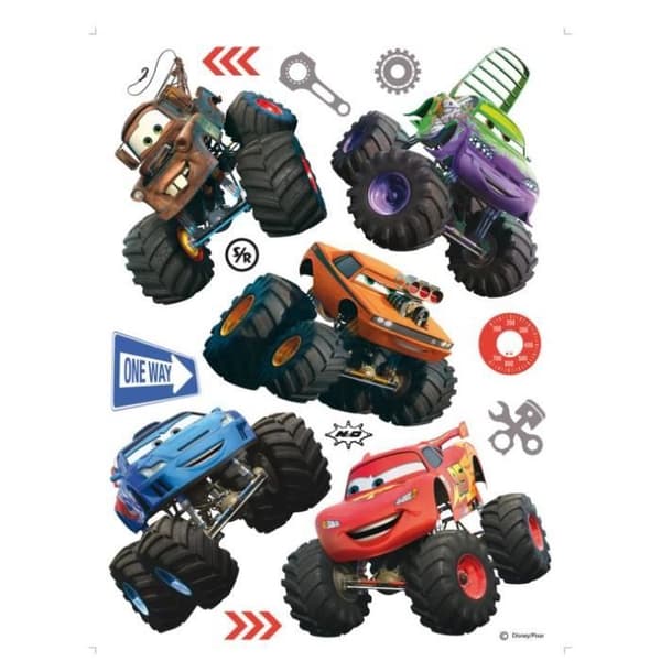 Giant Disney Cars Super Wheels klistermärken - DISNEY - Bilar - Pojke - Barn - 5 år