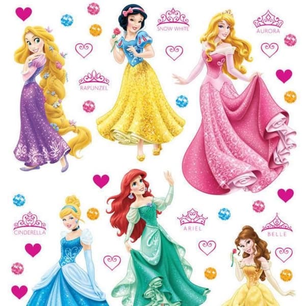 Disney Princess jätteklistermärken 42,5 x 65 cm