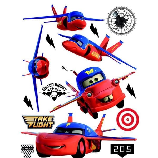 Klistermärken - Disney - Lightning McQueen - Röd - Barn - Förklippt