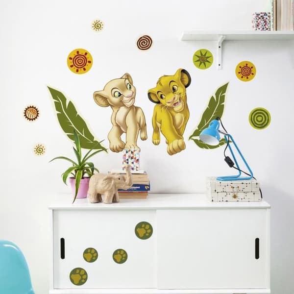 Jätte Simba &amp; Nala Lejonkungen Disney-klistermärken