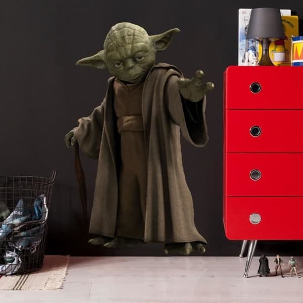 Klistermärken - Star Wars - Yoda - Jätte - Förklippt - Repositionerbar