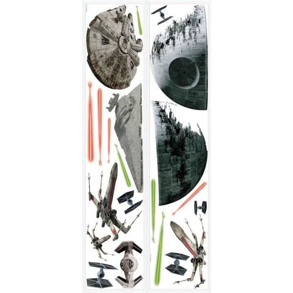 Väggklistermärken - ROOMMATES - STAR WARS KLASSISKA RYMDSKIP - Återpositionerbara för livet - Grön