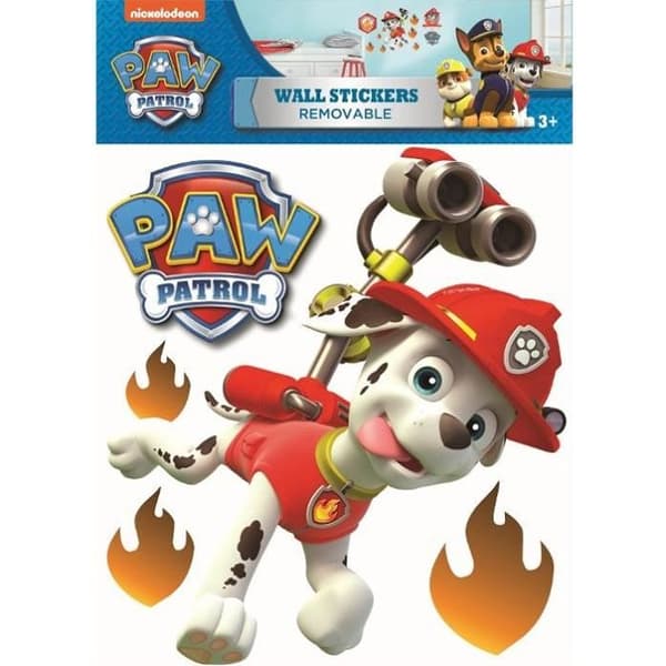 Klistermärken - Paw Patrol - Marcus - 4 stycken - 13,5x32,5 cm - Avtagbar och flyttbar