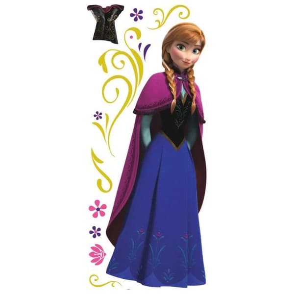 RUMSKAMMAR Jätte klistermärke DISNEY THE SNOW QUEEN ANNA flyttbar 104x37cm