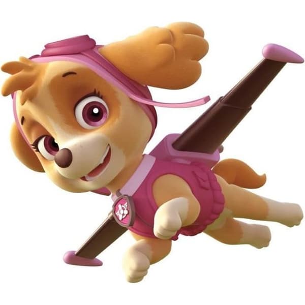 RUMSKAMMAR PAW PATROL STELLA jätte repositionerbar klistermärke 76x63cm