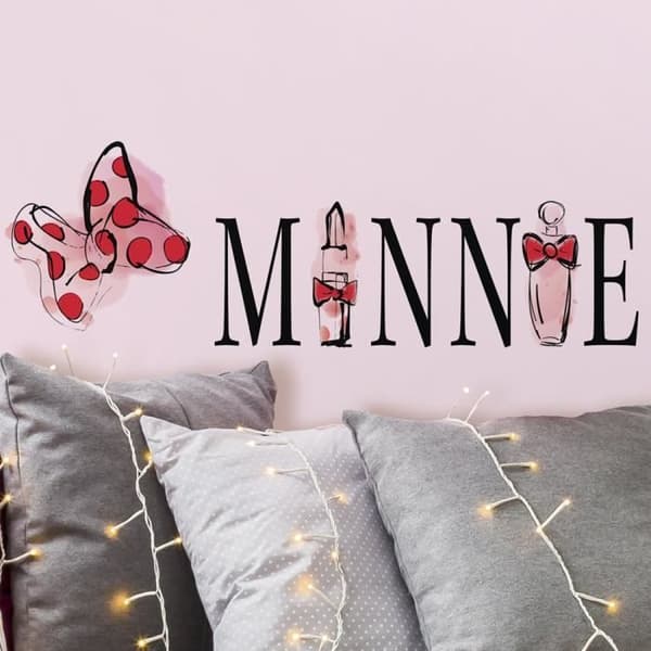 Minnie Mouse Graphic Disney wallstickers - ROOM MATES - Rosa - För flickrum