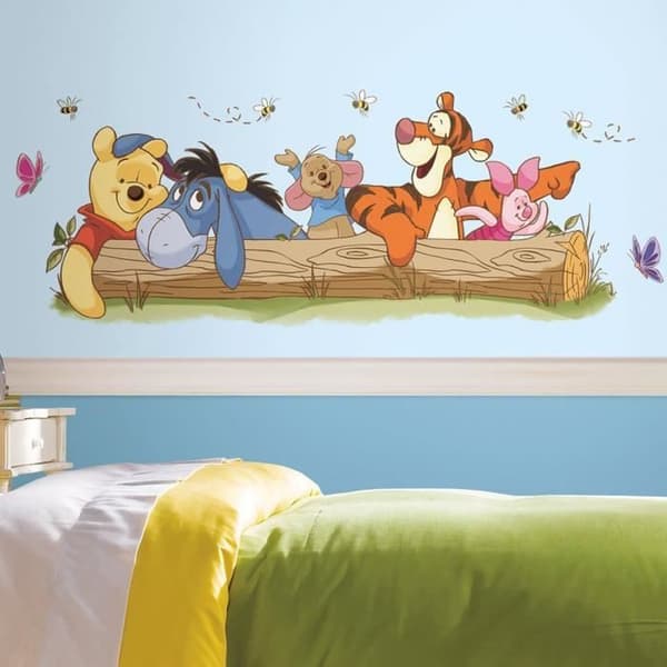 Klistermärken - Disney - Nalle Puh - Jätte - Kan flyttas - Väggdekoration