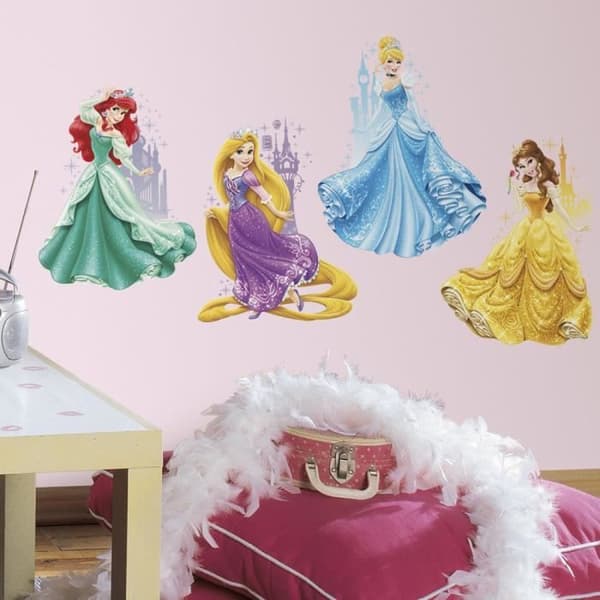Klistermärken - Disney - Prinsessan - Flerfärgad - Kan flyttas - Olika karaktärer