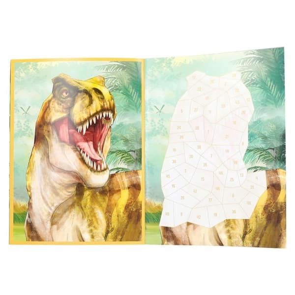 Dino World Nummer Stickersbok