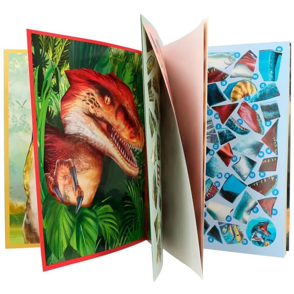 Dino World Nummer Stickersbok
