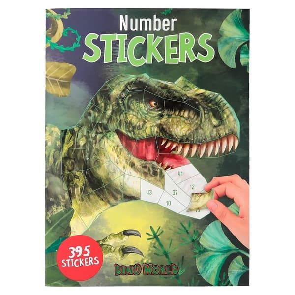 Dino World Nummer Stickersbok