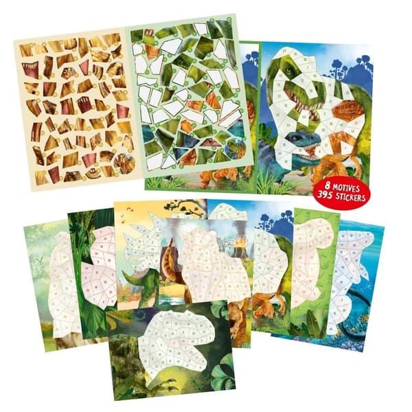 Dino World Nummer Stickersbok