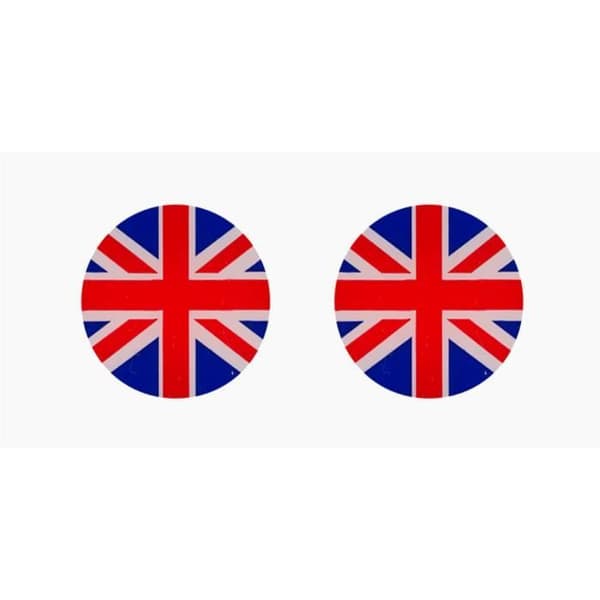 England Flagg Klistermärke Diam 12 mm 2 Styck