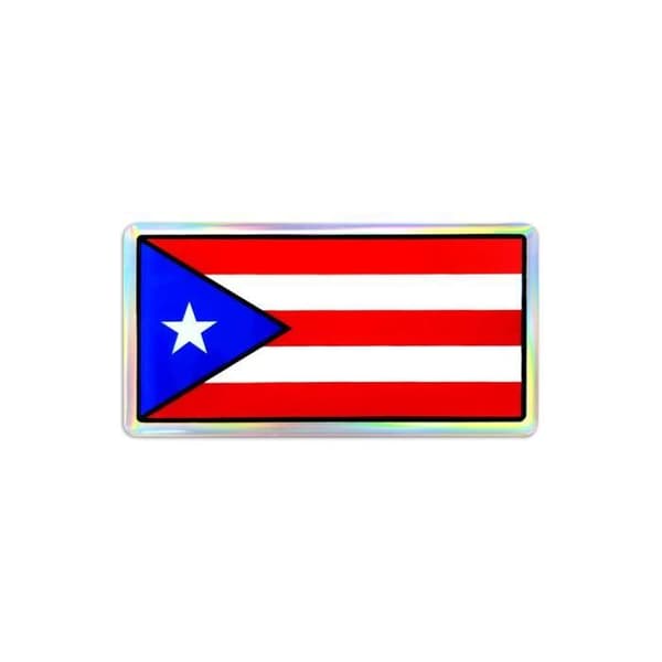 3D Sticker Sticker Puerto Rico Flagga, 88 x 40 mm