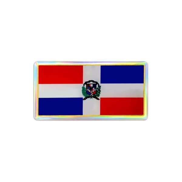 Santo Domingo Flag 3D-dekal, 88 x 40 mm