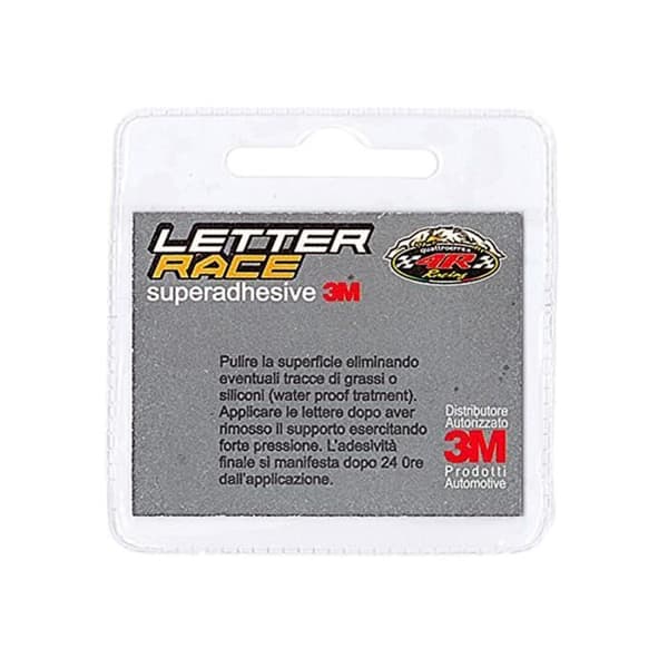 Klistret bokstav H - Letter-Race - Vit - 45 mm - Ekologiskt läder - Superklibbig 3M