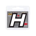 Miniatyrbild 1 av 4: Klistret bokstav H - Letter-Race - Vit - 45 mm - Ekologiskt läder - Superklibbig 3M