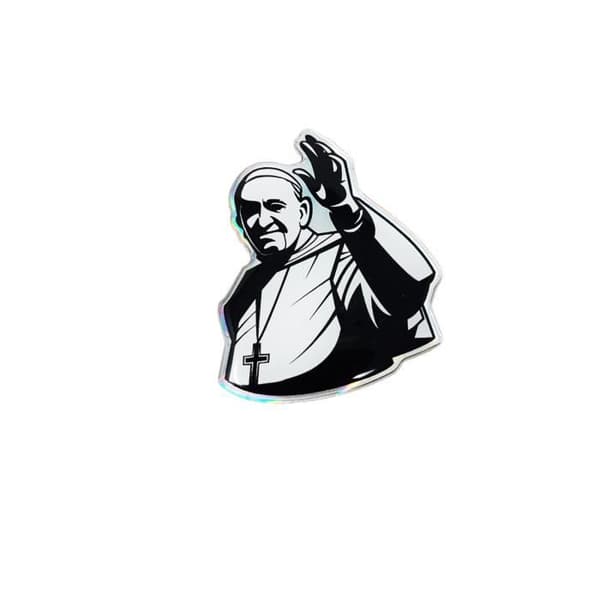 Pope Francis 3D-dekal, 61 x 48 mm