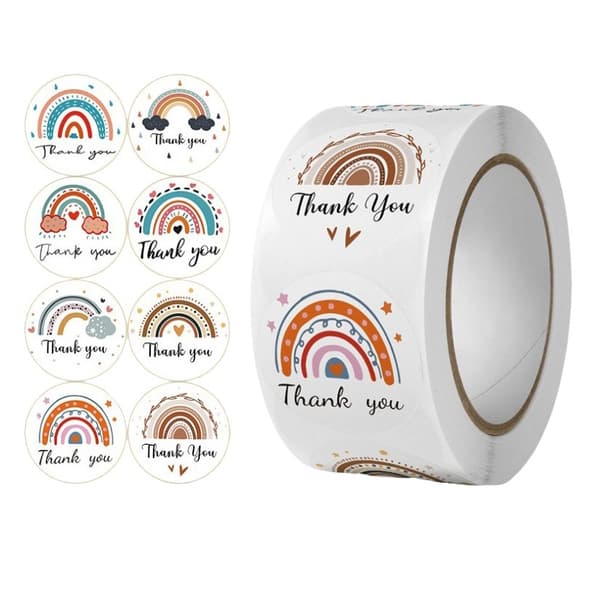 500 st Stickers Klistermärken Självhäftande Etiketter -Thank You