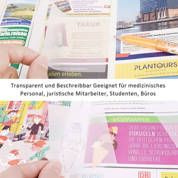 INF 10 sæt gennemsigtige Sticky Notes