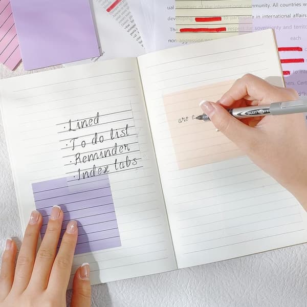 INF Morandi vandret linje sticky notes 10-set