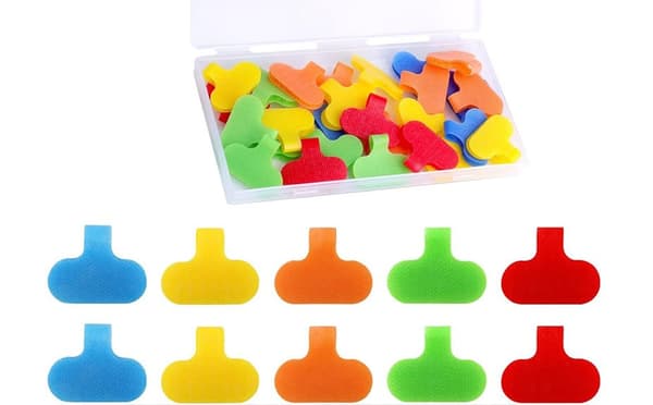 INF Trådetiketter, skrivbare genanvendelige nylonkabeletiketter 24-pack