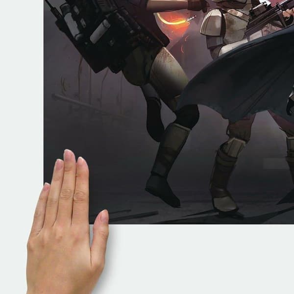 Rumskamrater - RMK4767GM - Giant Mandalorian Graphic and Repositionable Sticker, Vinyl, 92,71 cm x 43,82 cm
