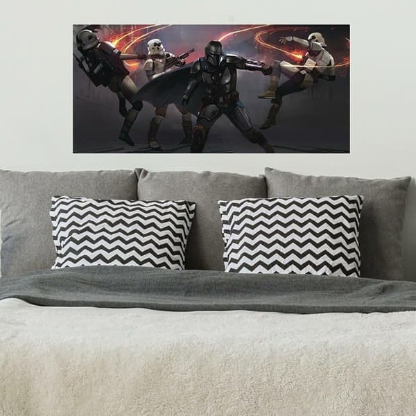 Rumskamrater - RMK4767GM - Giant Mandalorian Graphic and Repositionable Sticker, Vinyl, 92,71 cm x 43,82 cm